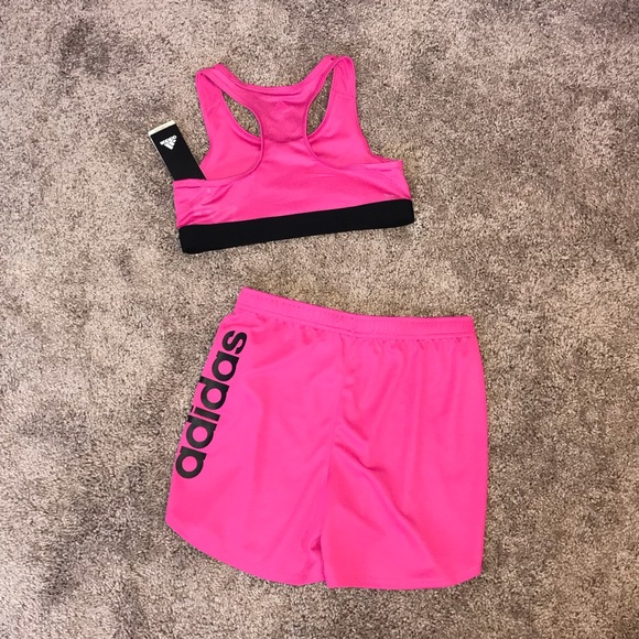 NWT Adidas Sports Bra and Shorts. - Picture 2 of 5